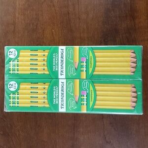 Ticonderoga Pencils Wood-Cased Graphite #2 HB Soft Pre-Sharpened Yellow 72 Count
